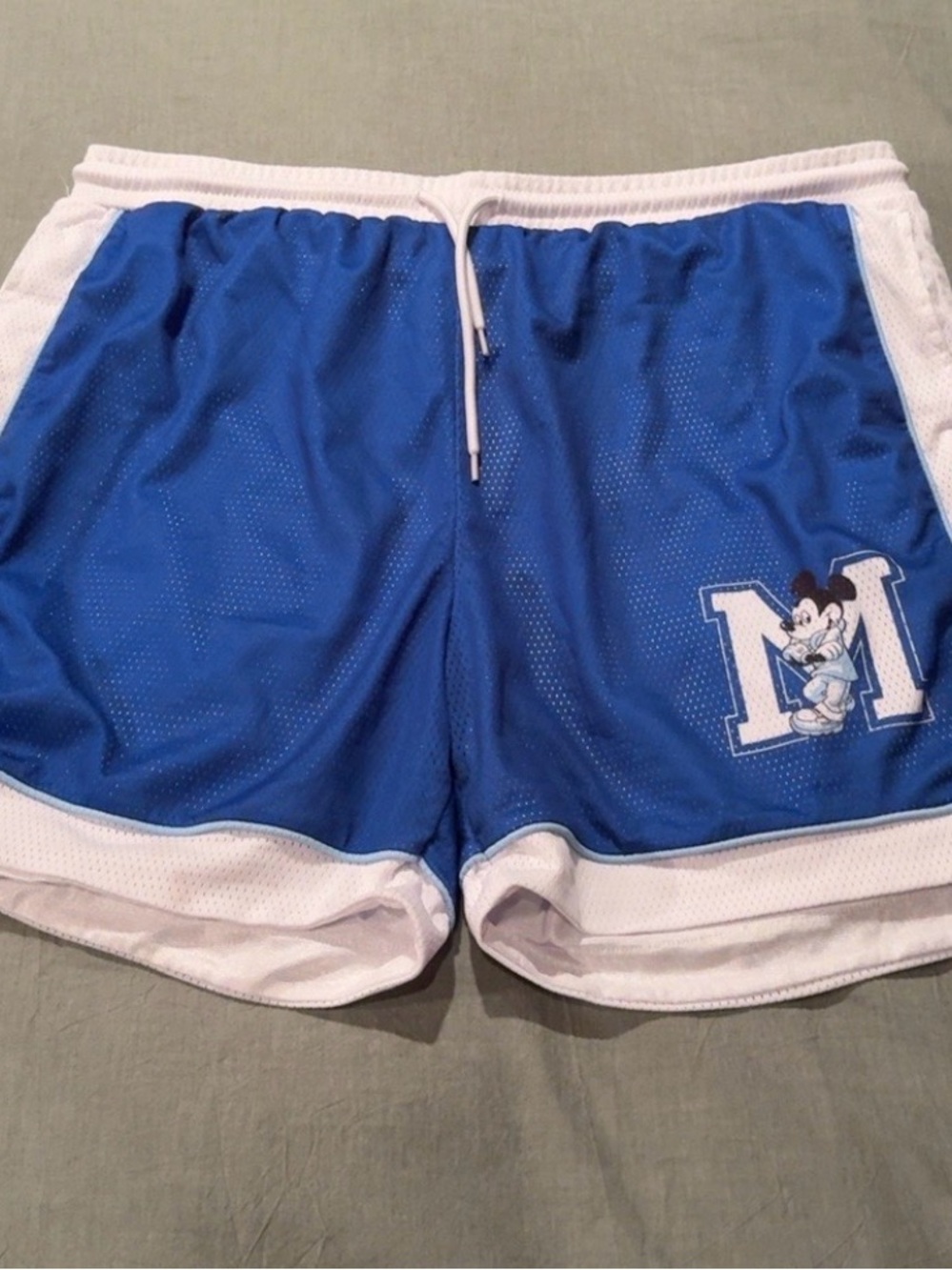 Disney Blue Women's Athletic Mesh Shorts with White Trim